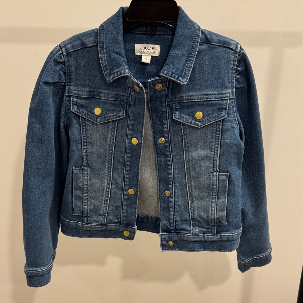 Janie and Jack Kids Denim Jacket with Gold Accents